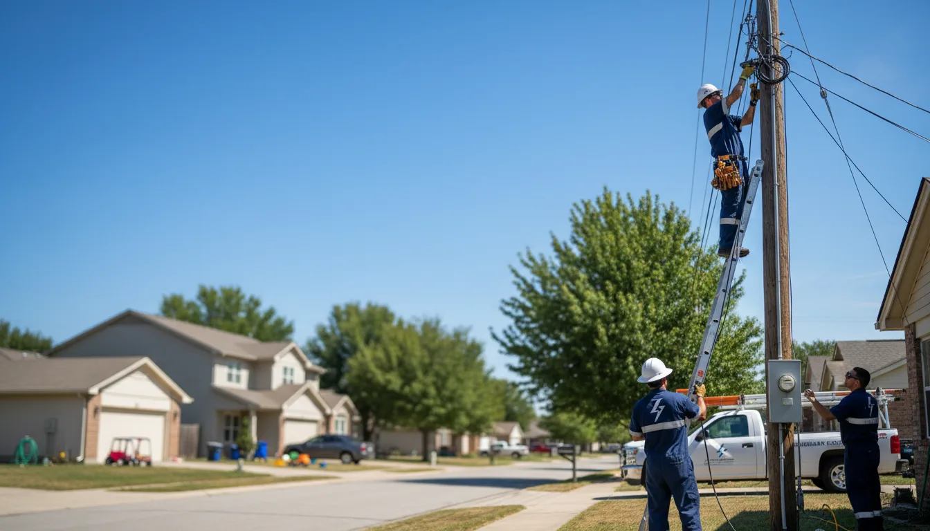 Residential electrician providing installation services in Brownell, KS